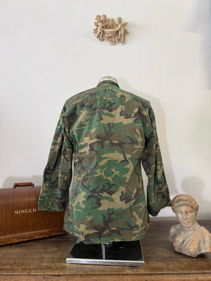 Vintage 1970-80s ERDL Camouflage Pattern Hot Weather Jacket Ripstop “S/M”