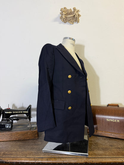 Vintage 90’s Italian Navy Double Breasted Jacket “S”