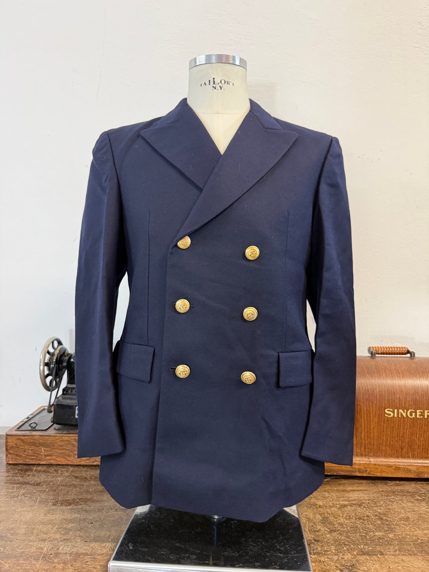 Vintage 00’s Italian Navy Double Breasted Jacket “S/M”