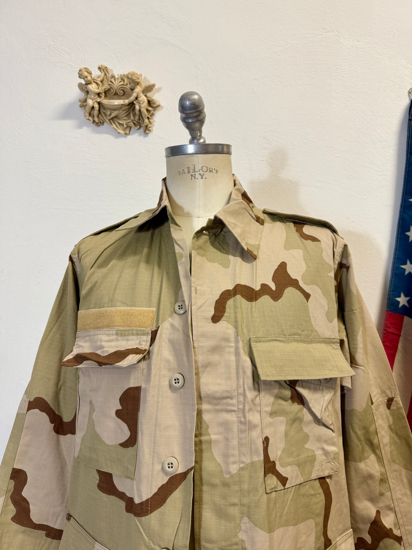 Deadstock BDU Camo Jacket Rip Stop US Army –  Faded “L”