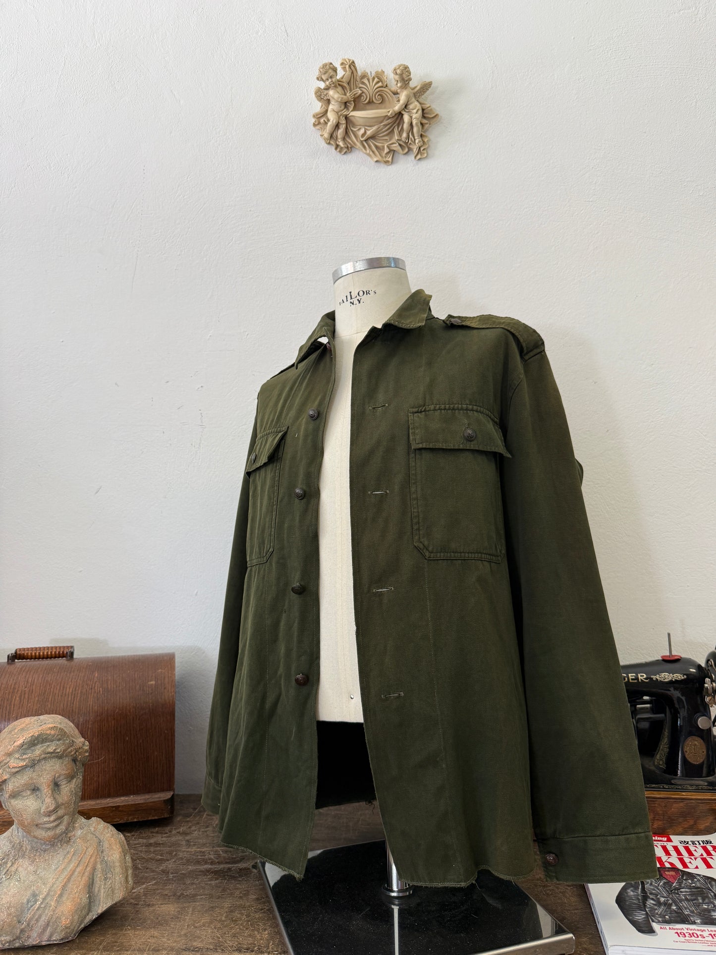 Vintage 80’s Faded Hungarian Army Shirt “L/XL”