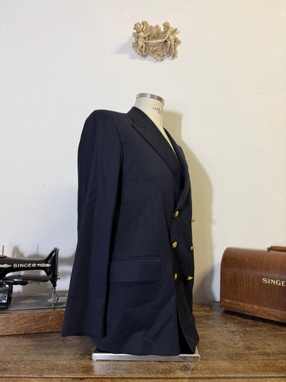 Vintage 00’s Italian Navy Double Breasted Jacket “XL”