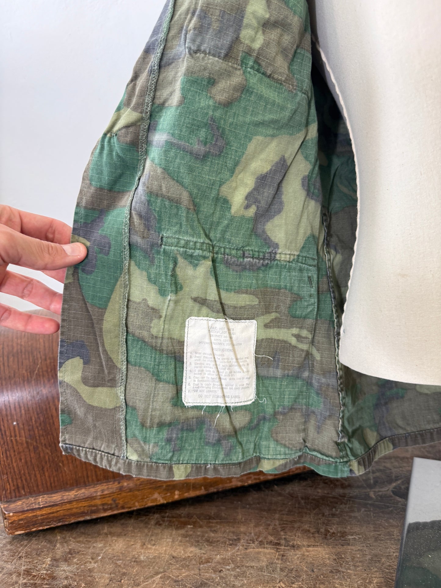 Vintage 1970-80s ERDL Camouflage Pattern Hot Weather Jacket Ripstop “XS/S”