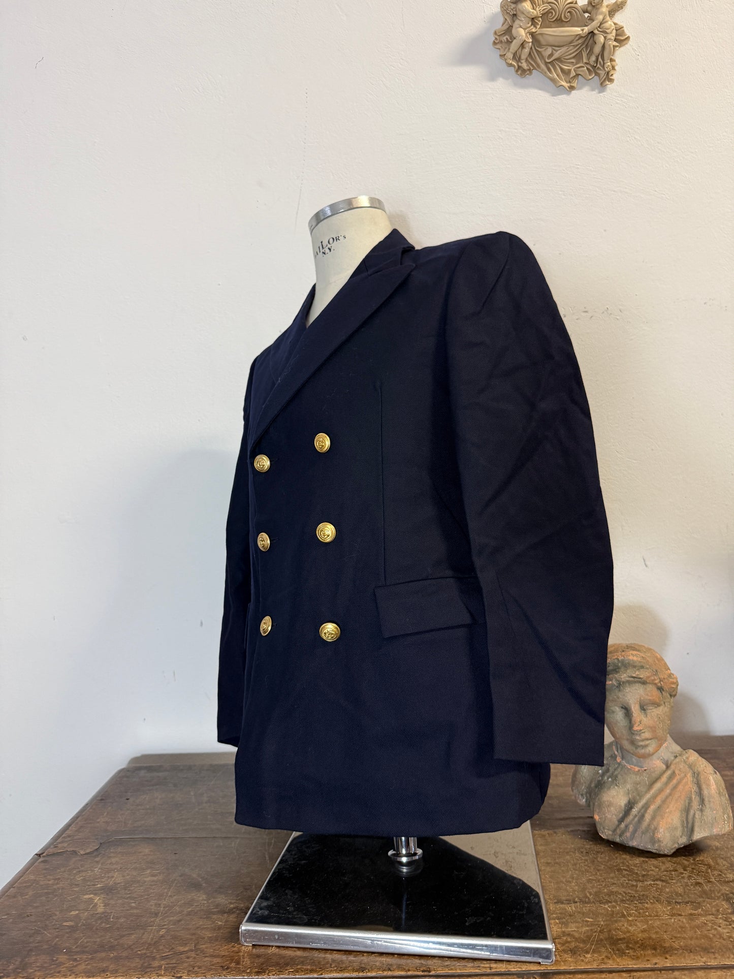 Vintage 90’s Italian Navy Double Breasted Jacket “M”