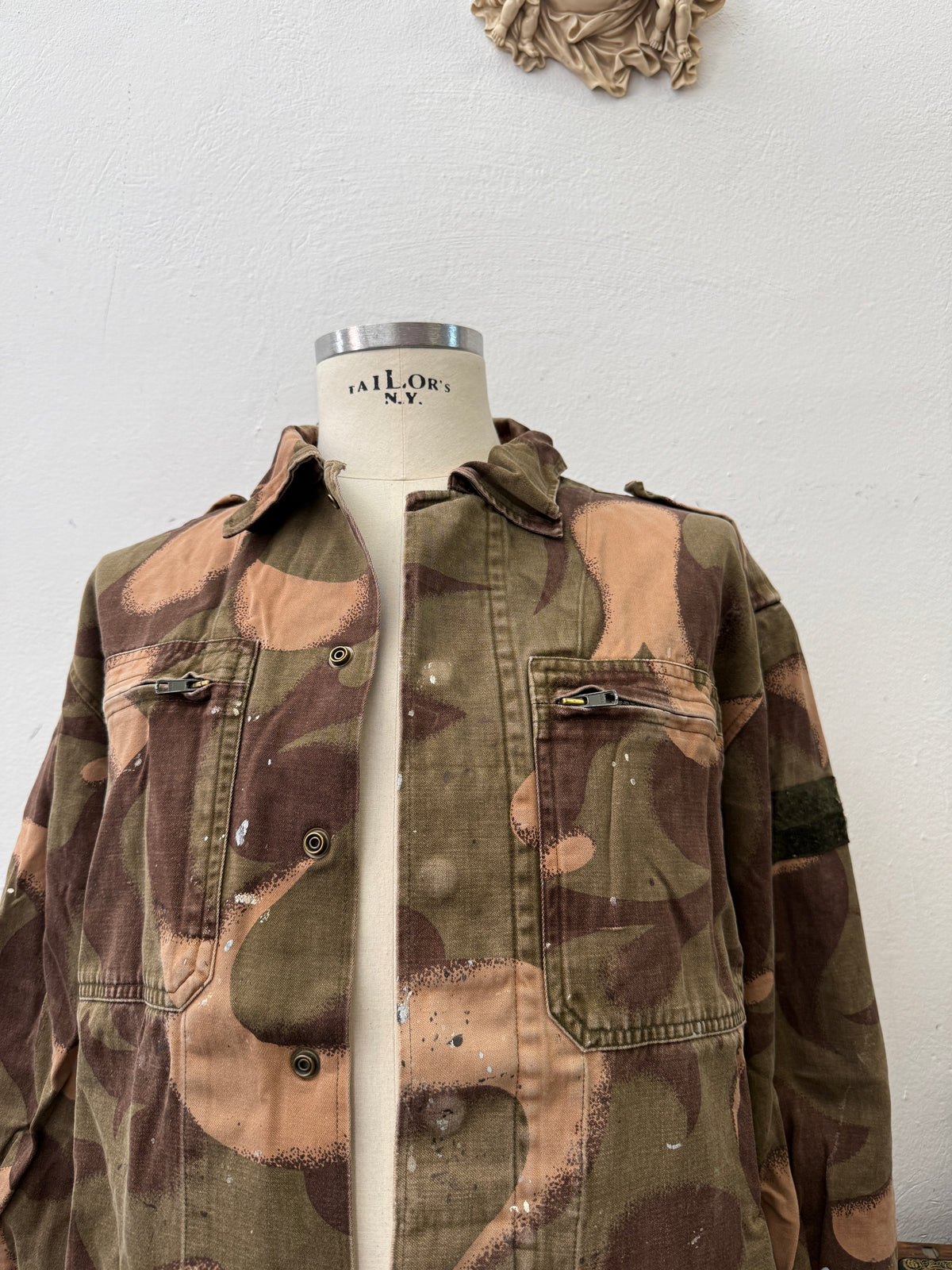Vintage Distressed Hungarian Army Camo Jacket “M”