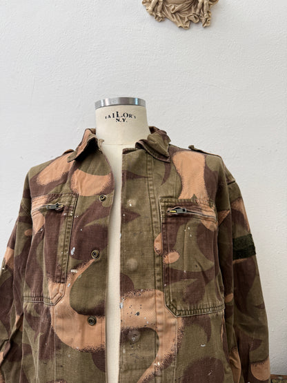 Vintage Distressed Hungarian Army Camo Jacket “M”