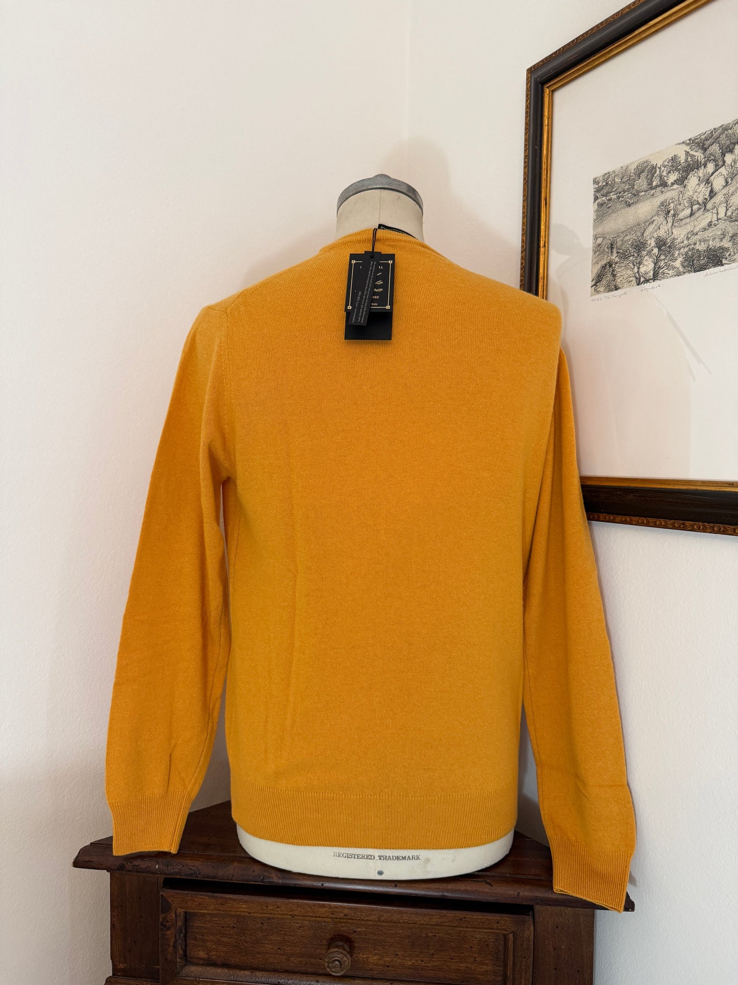 Essential Mustard Yellow Sweater - Made in Italy