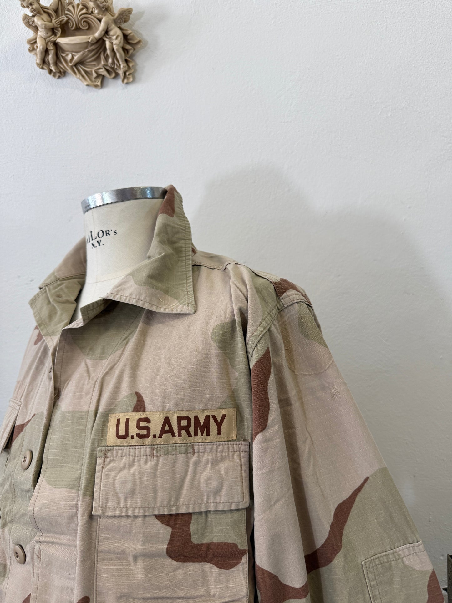 Vintage BDU Camo Jacket Ripstop US Army – L