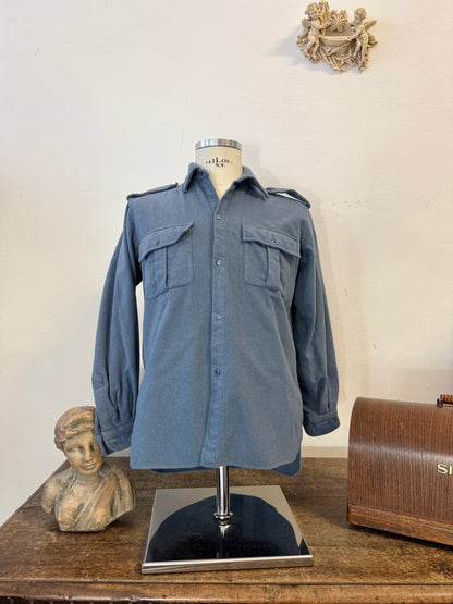 Vintage 60’s Italian Air Force Flannel Shirt “S”