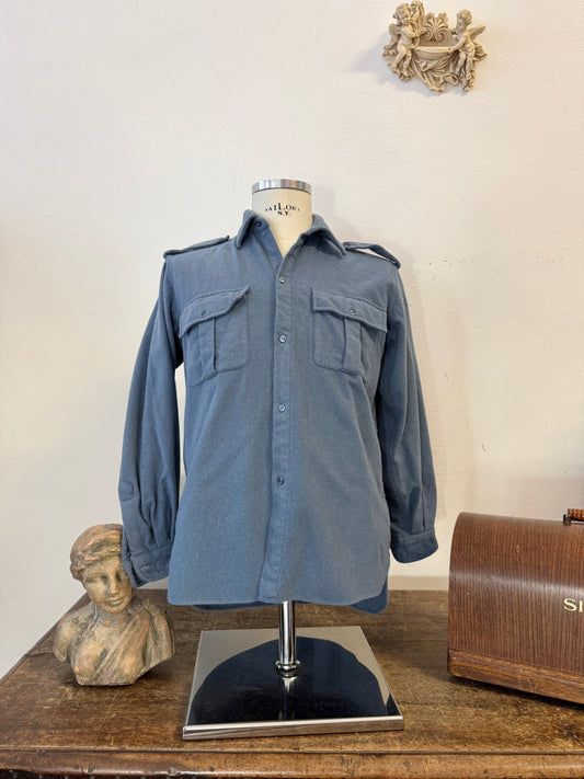 Vintage 60’s Italian Air Force Flannel Shirt “S”