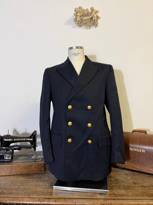 Vintage 00’s Italian Navy Double Breasted Jacket “L”