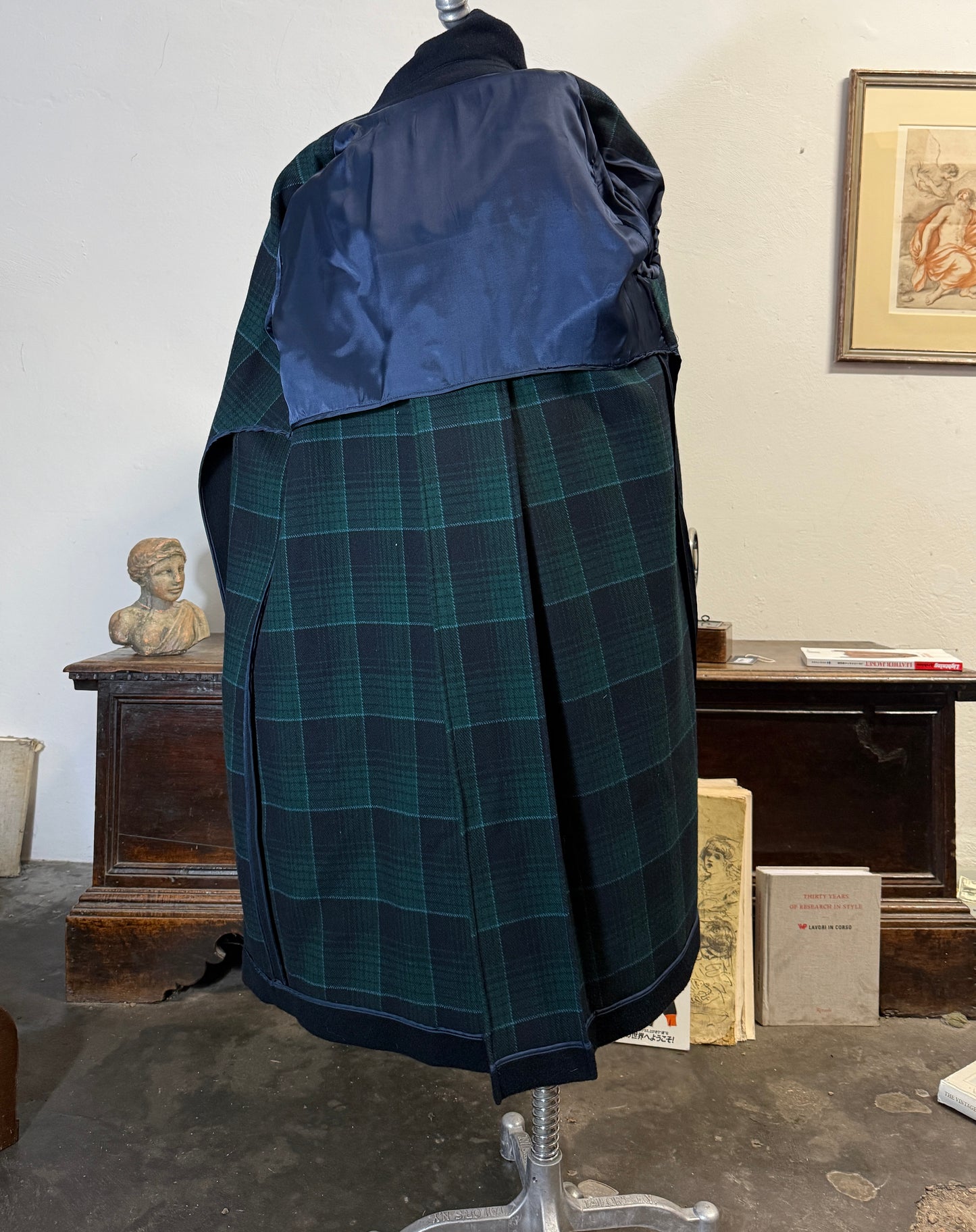 Vintage 90’s Loden Coat - Blue Navy “XL”