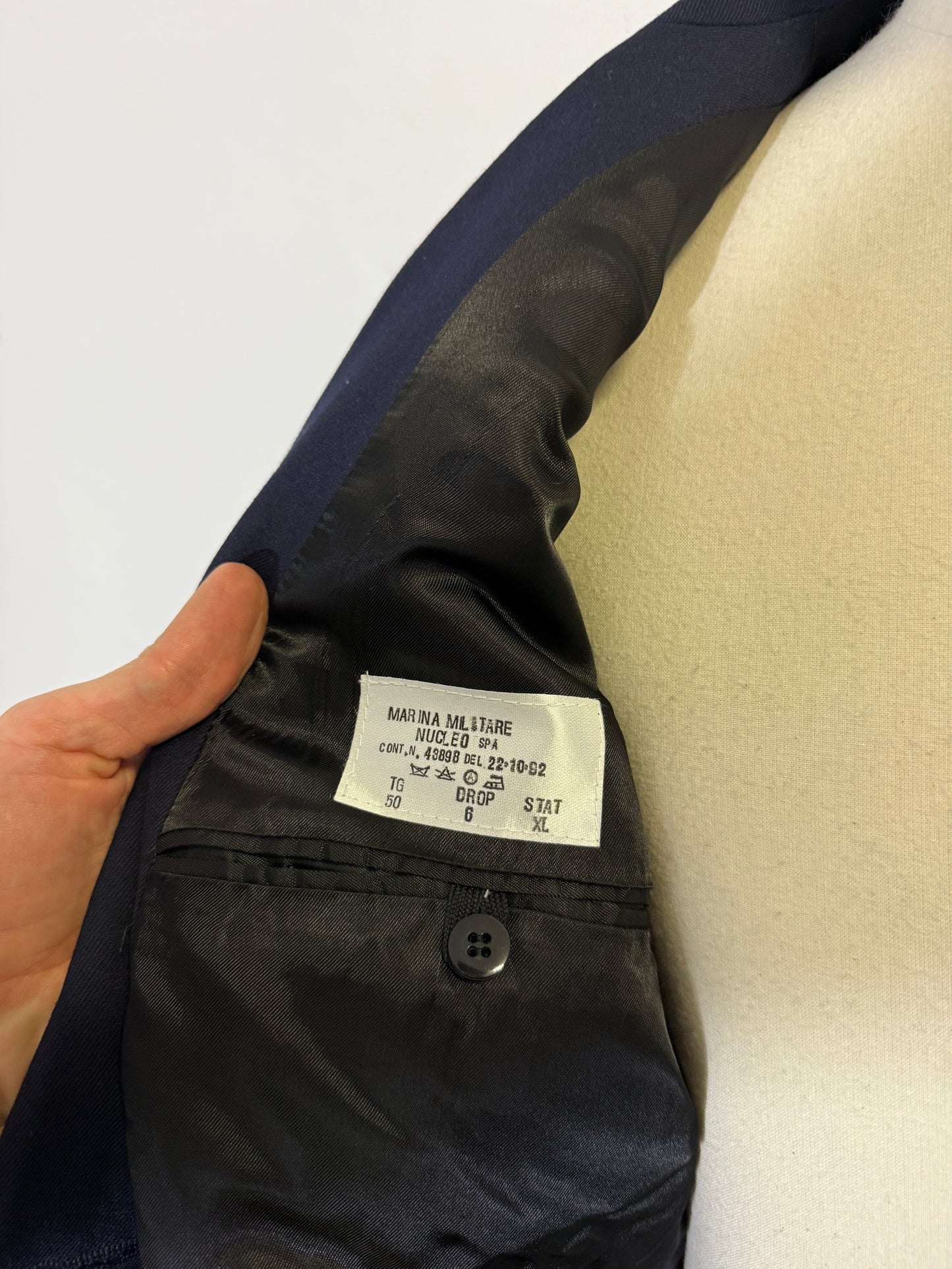 Vintage 90’s Italian Navy Double Breasted Jacket “XL”