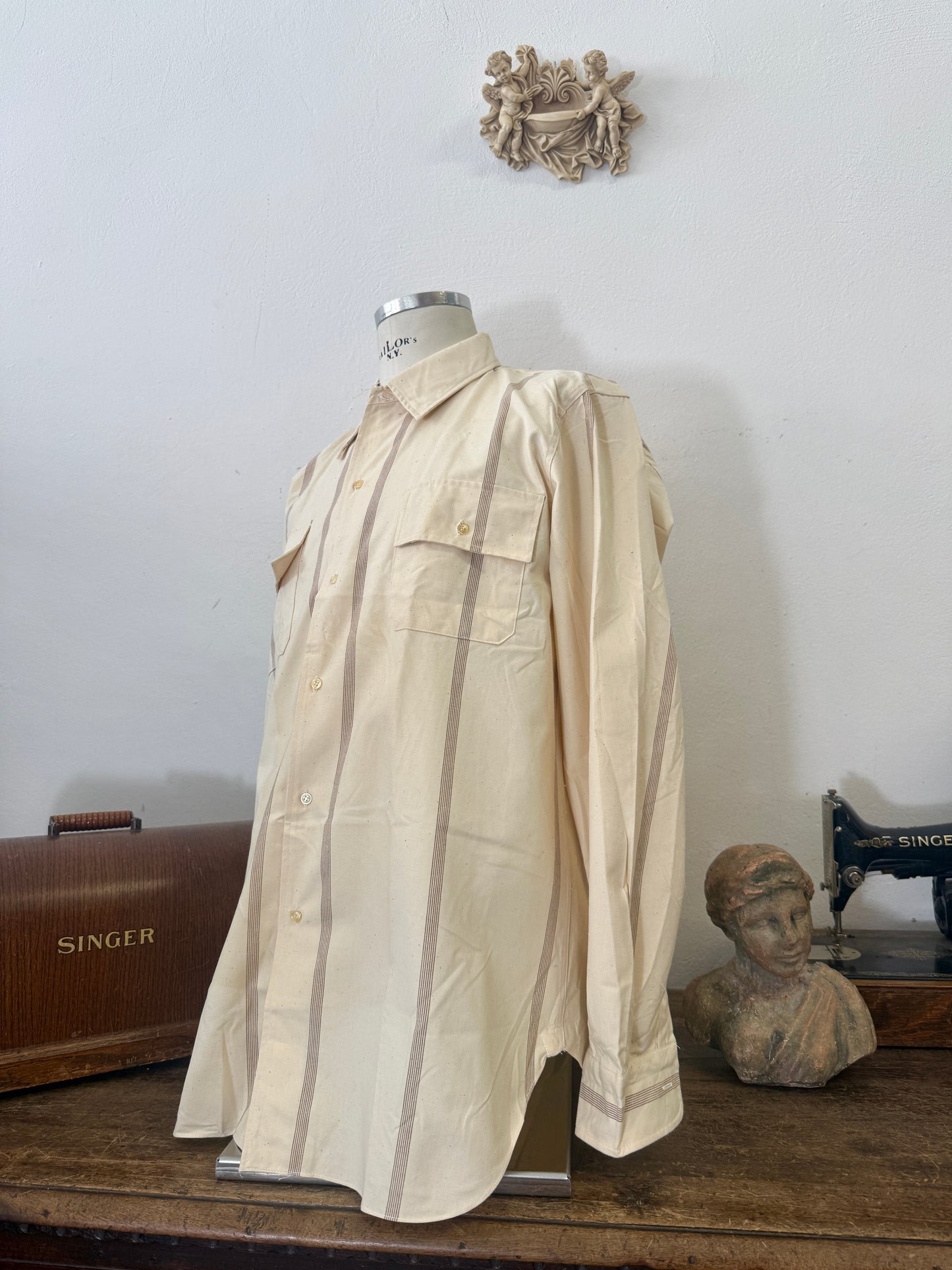 Deadstock Italian Army Prisoner Stripe Shirt