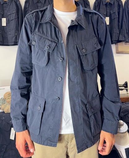 Jungle Jacket Popeline First Pattern Blue Navy - Chesapeake’s