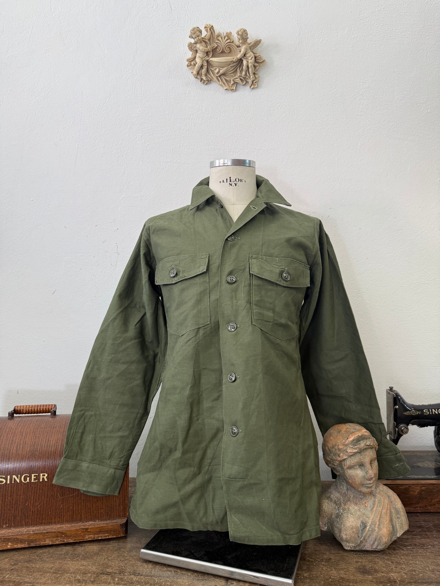 Vintage Og 107 Us Army Shirt “M/L”