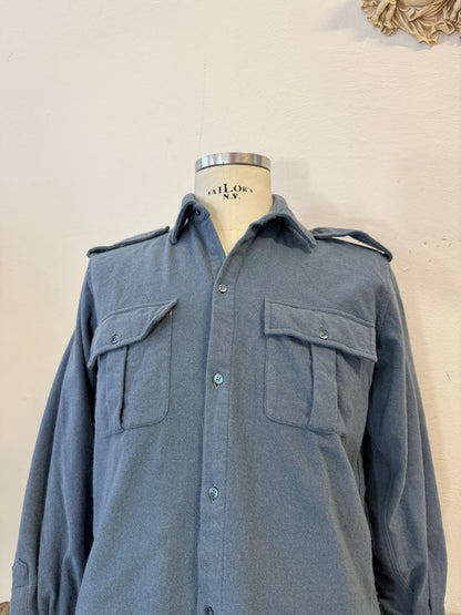 Vintage 60’s Italian Air Force Flannel Shirt “S”