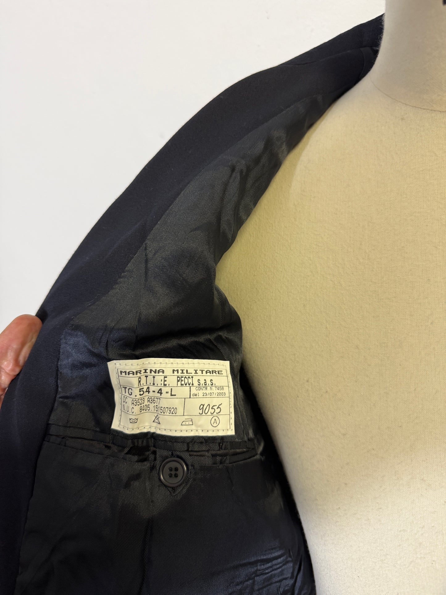 Vintage 00’s Italian Navy Double Breasted Jacket “XL”