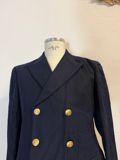 Vintage 90’s Italian Navy Double Breasted Jacket “M”