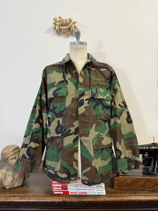 Vintage Woodland Jacket Rip Stop Us Army “L”