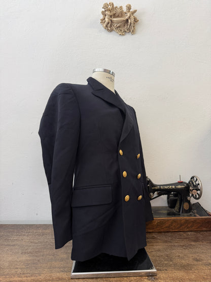 Vintage Italian Navy Double Breasted Jacket “M”