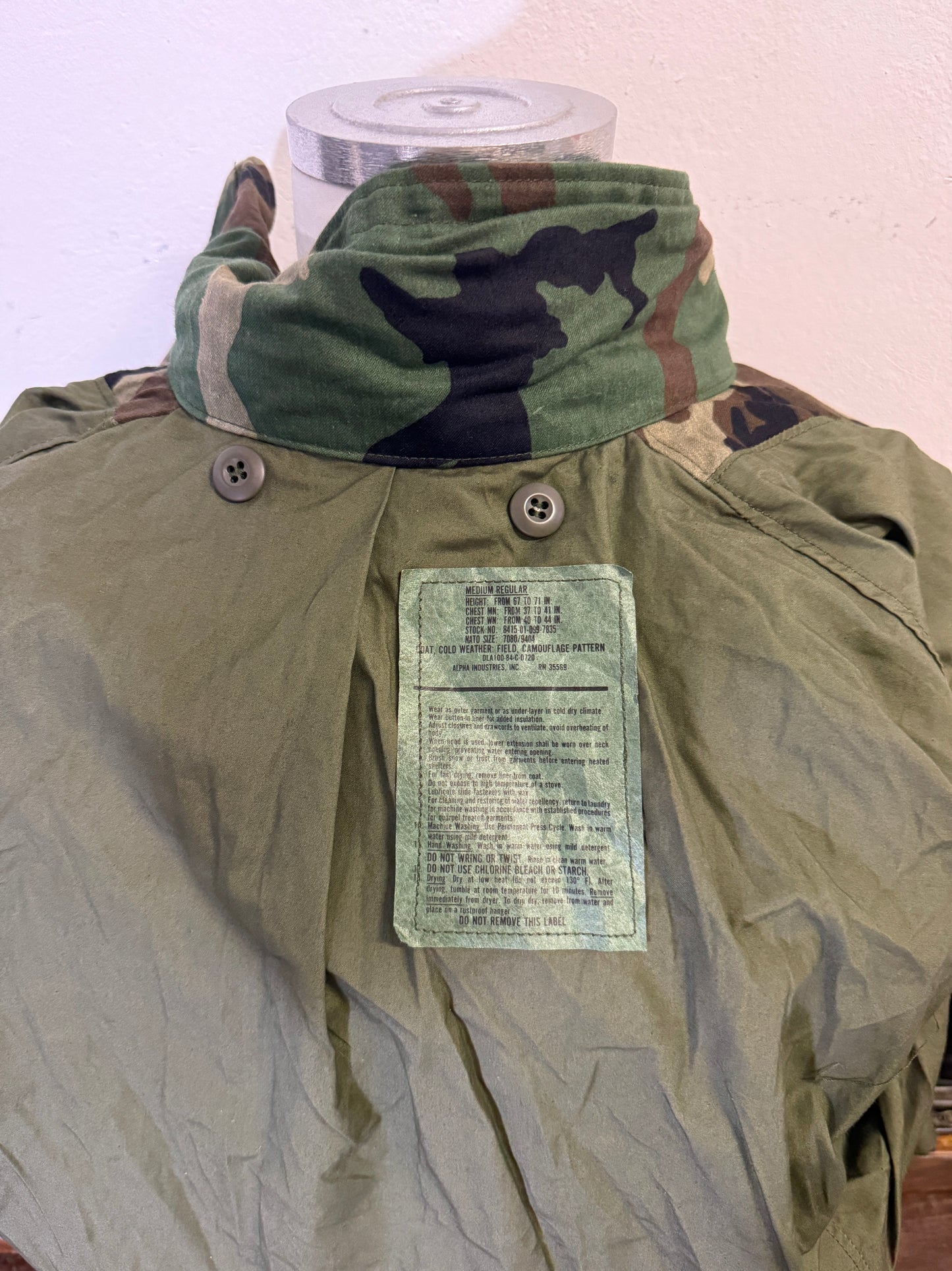 Vintage Woodland Field Jacket M65 Us Army “L”