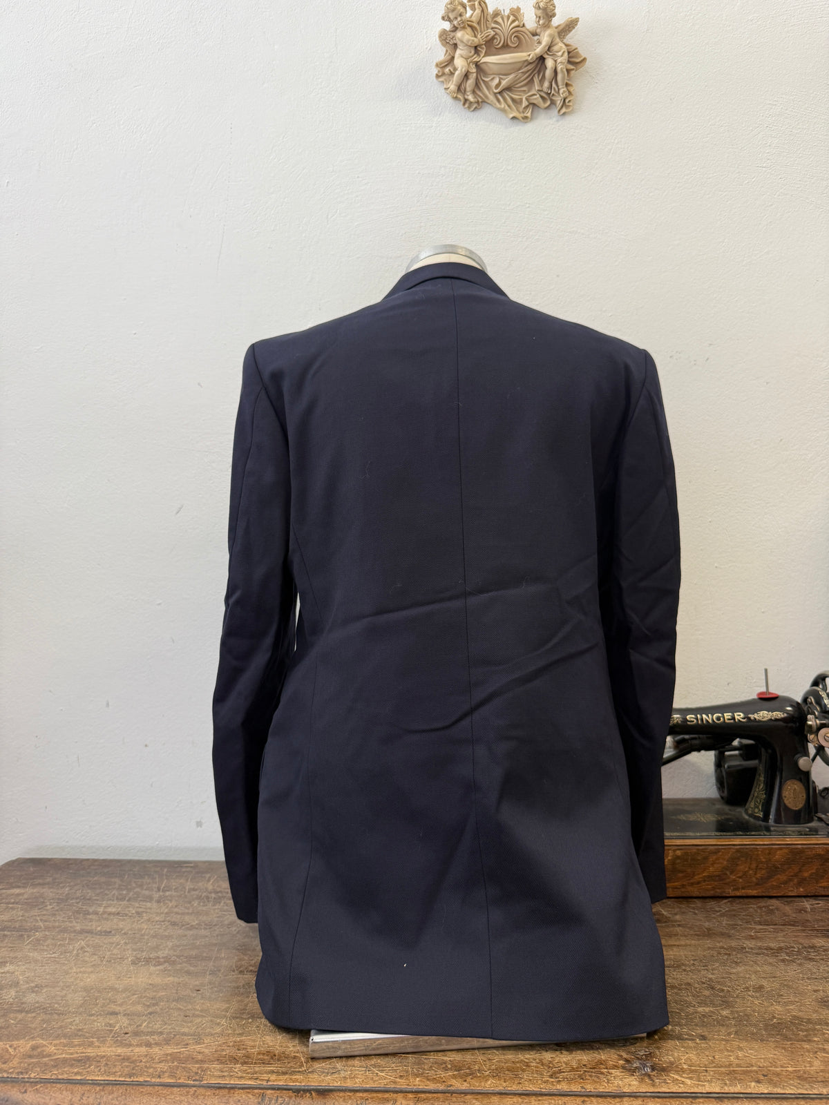 Vintage Italian Navy Double Breasted Jacket “XL”