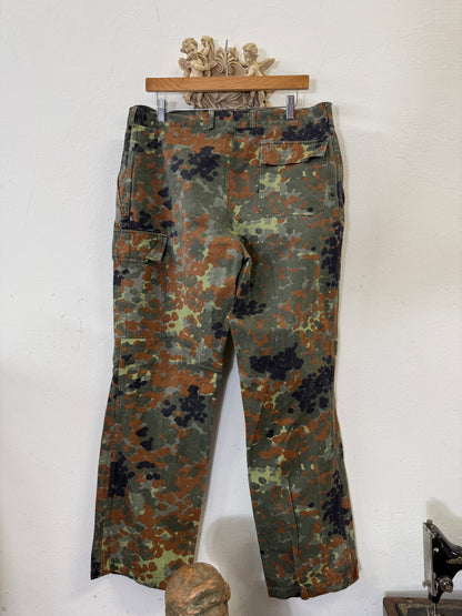 Vintage German Army Camo Cargo Pants “W35”