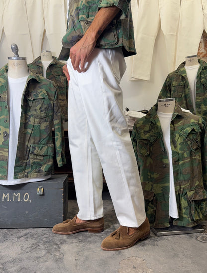 White Selvedge Pants Made in Italy - Mister Archive®