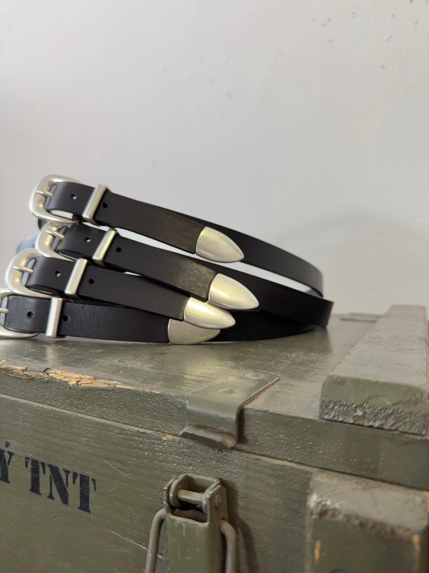MANCINI 1979 X MISTER ARCHIVE - Black Leather Belt