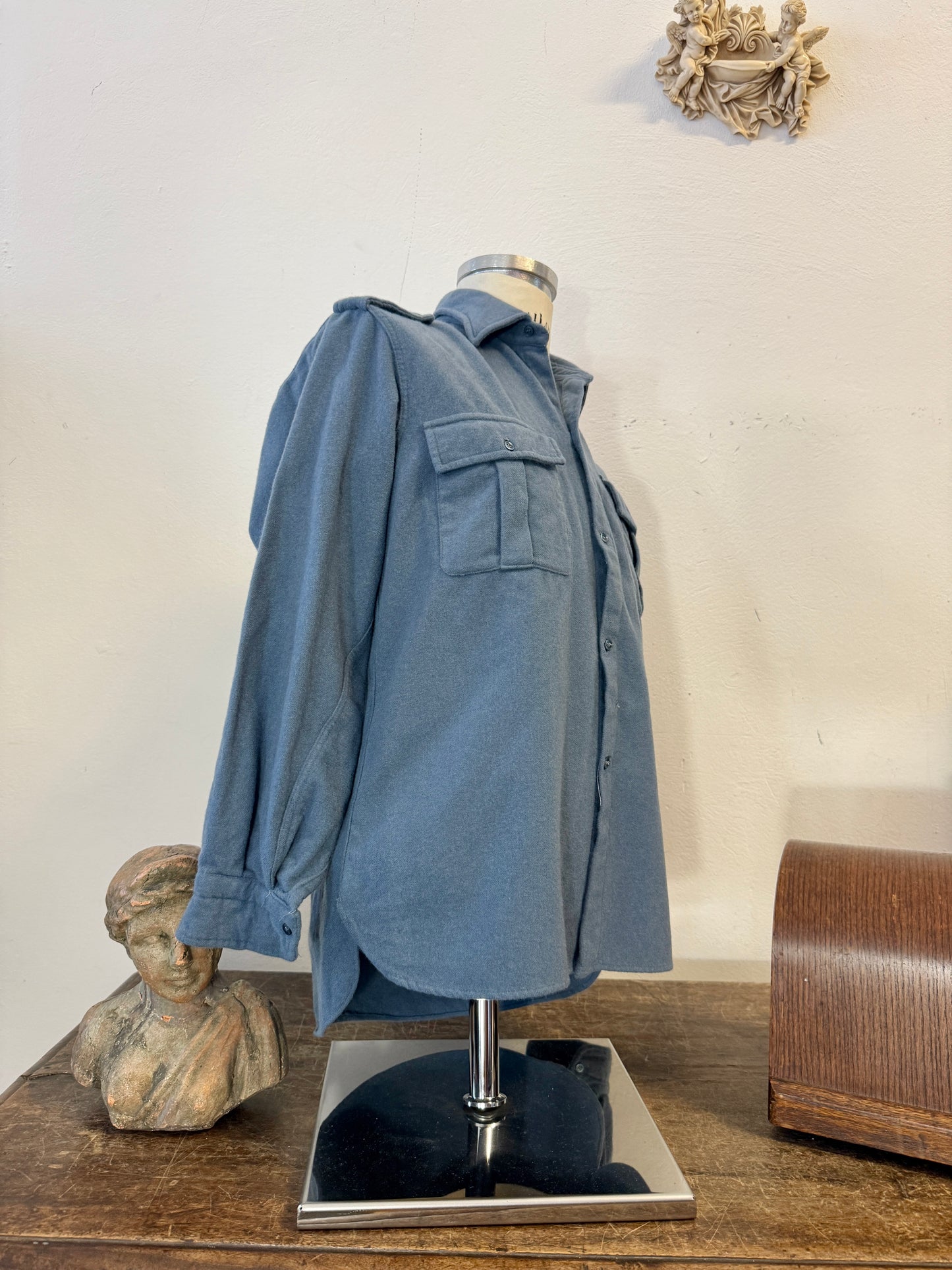 Vintage 60’s Italian Air Force Flannel Shirt “S/M”