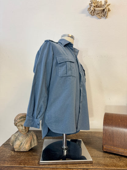 Vintage 60’s Italian Air Force Flannel Shirt “S/M”