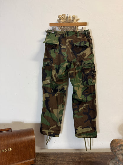 Vintage Woodland Camo Cargo Pants Us Army Rip Stop “W33”