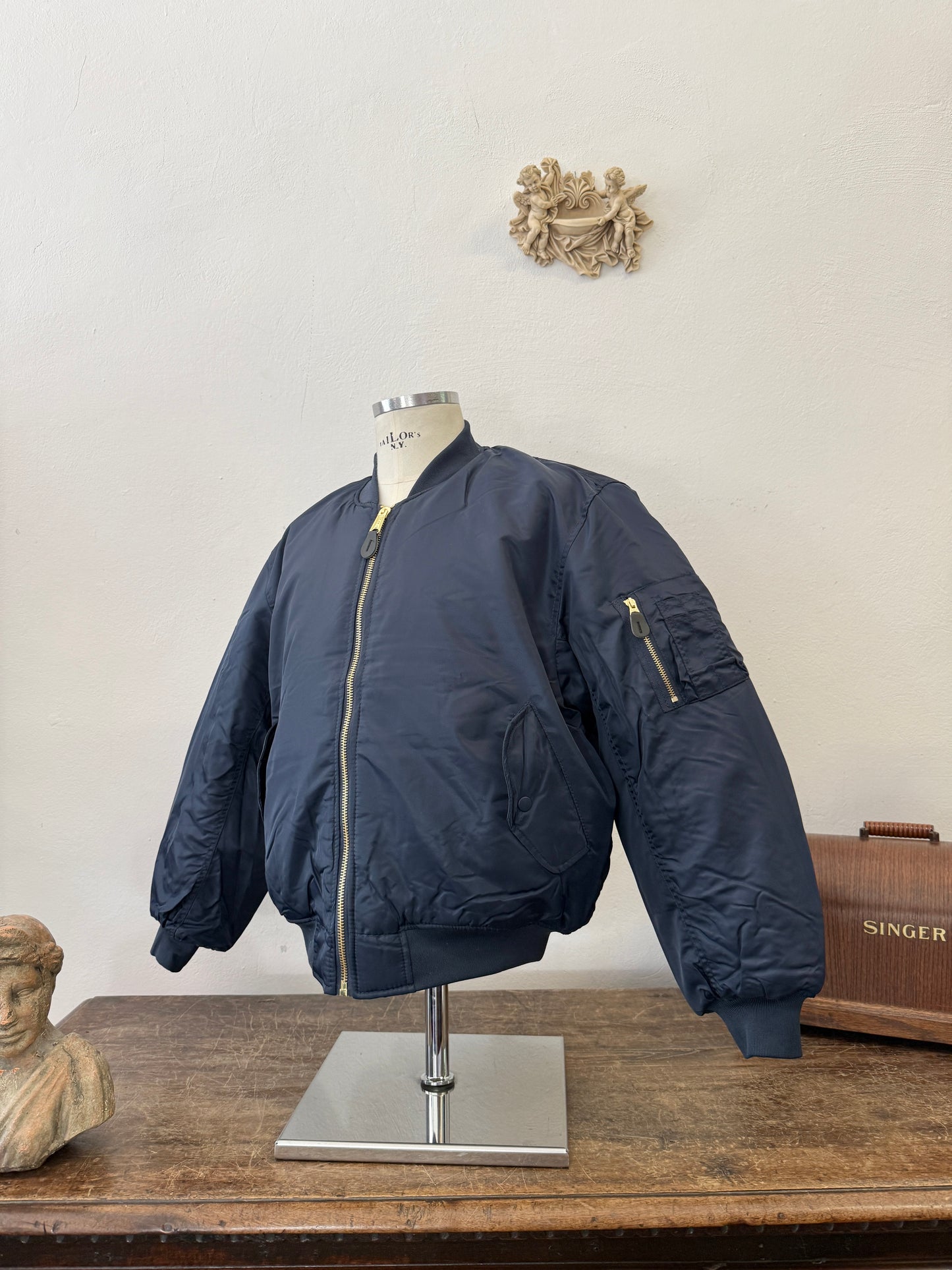 Blue Navy Bomber Jacket MA1