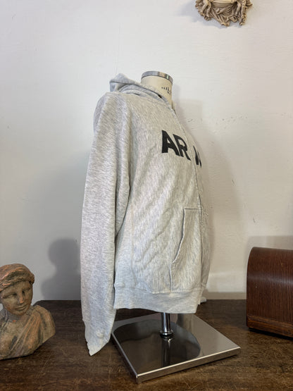 Vintage Us Army Grey Full-Zip Hoodie “XL”