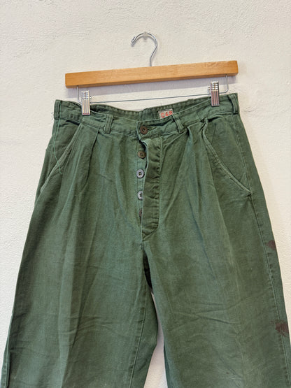 Vintage Swedish Army Fatigue Pants “W31”
