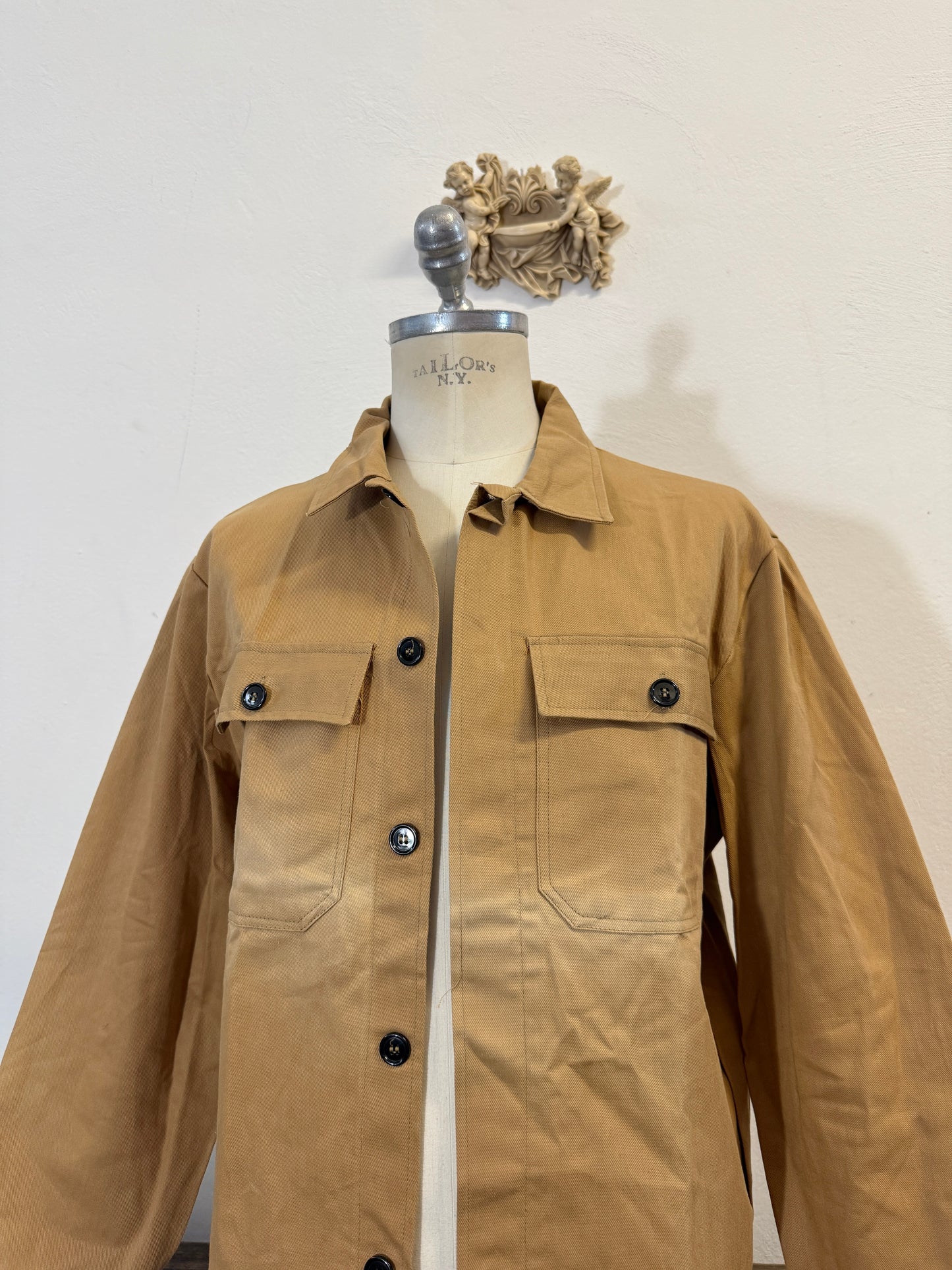 Vintage 70’s Deadstock Cropped Fit Work Jacket - Faded “L”