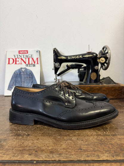 Used Church’s Men’s Black Leather Derby Shoes – Made in England – UK Size 10