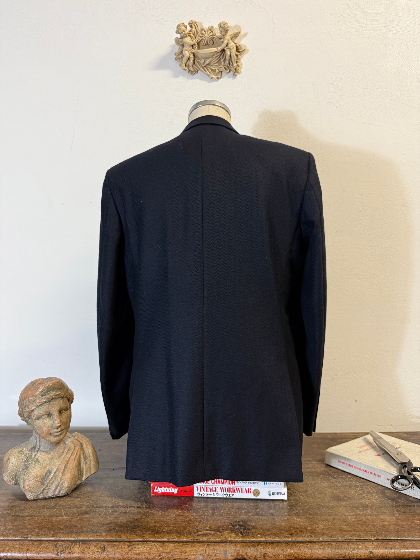 Vintage Wool Blazer Blu Navy “L”
