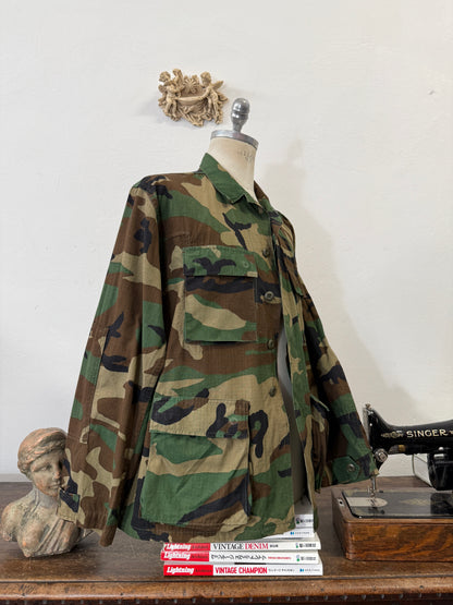 Vintage Woodland Jacket Rip Stop Us Army “L”