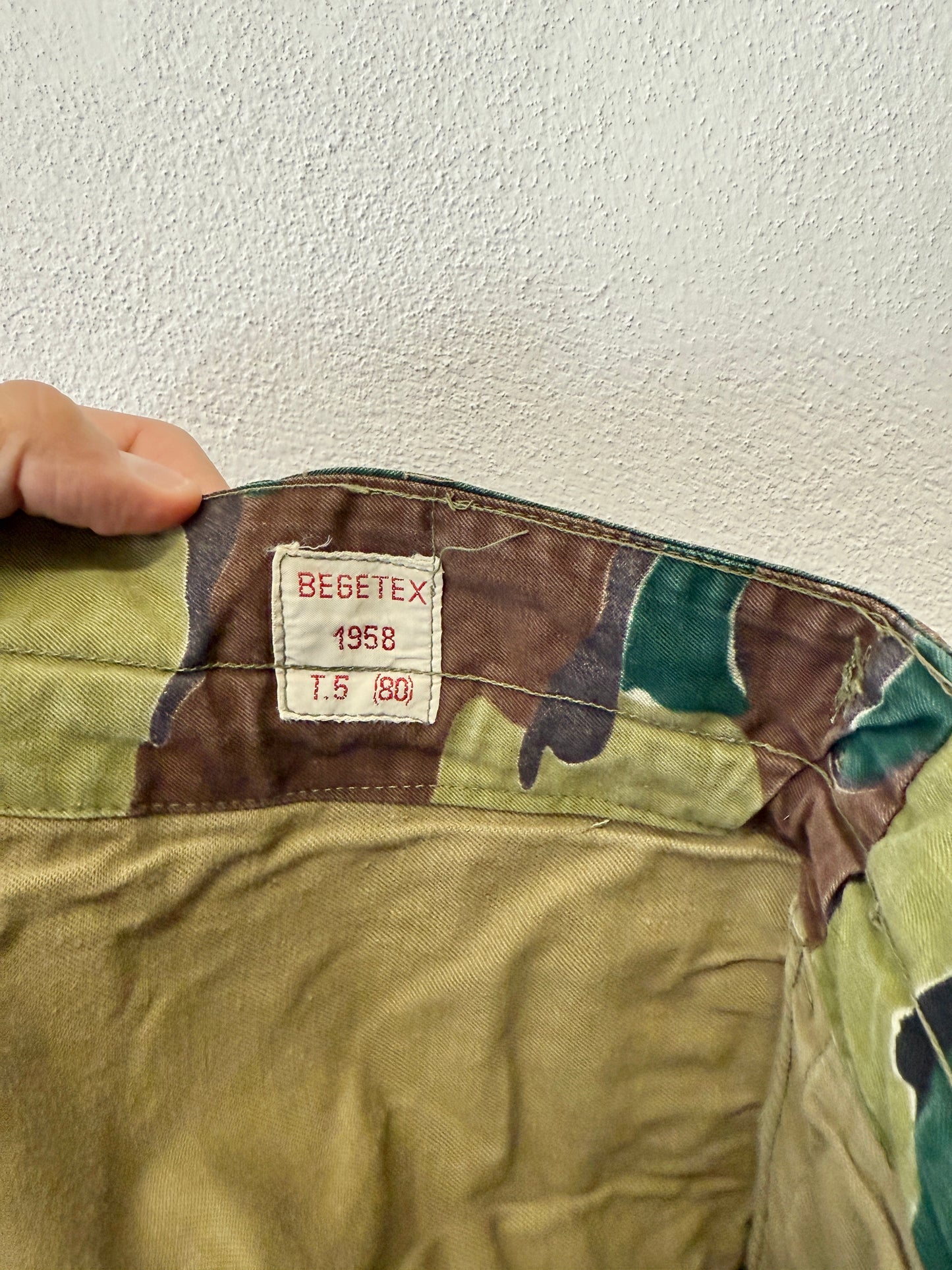 Vintage 1950s Belgian Army Camo Paratrooper Pants “W38”