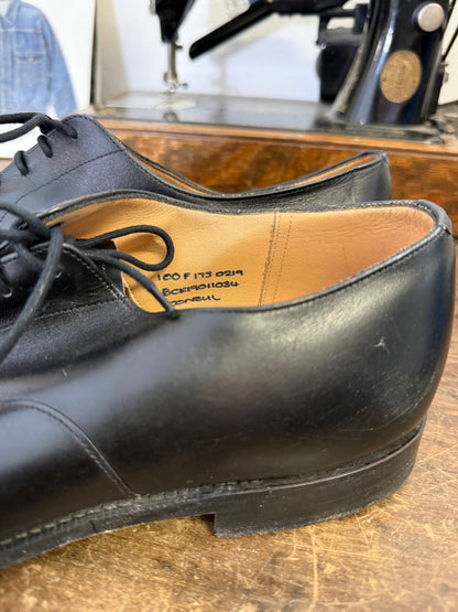 Used Church’s Men’s Black Leather Oxford Shoes – Made in England – UK Size 10