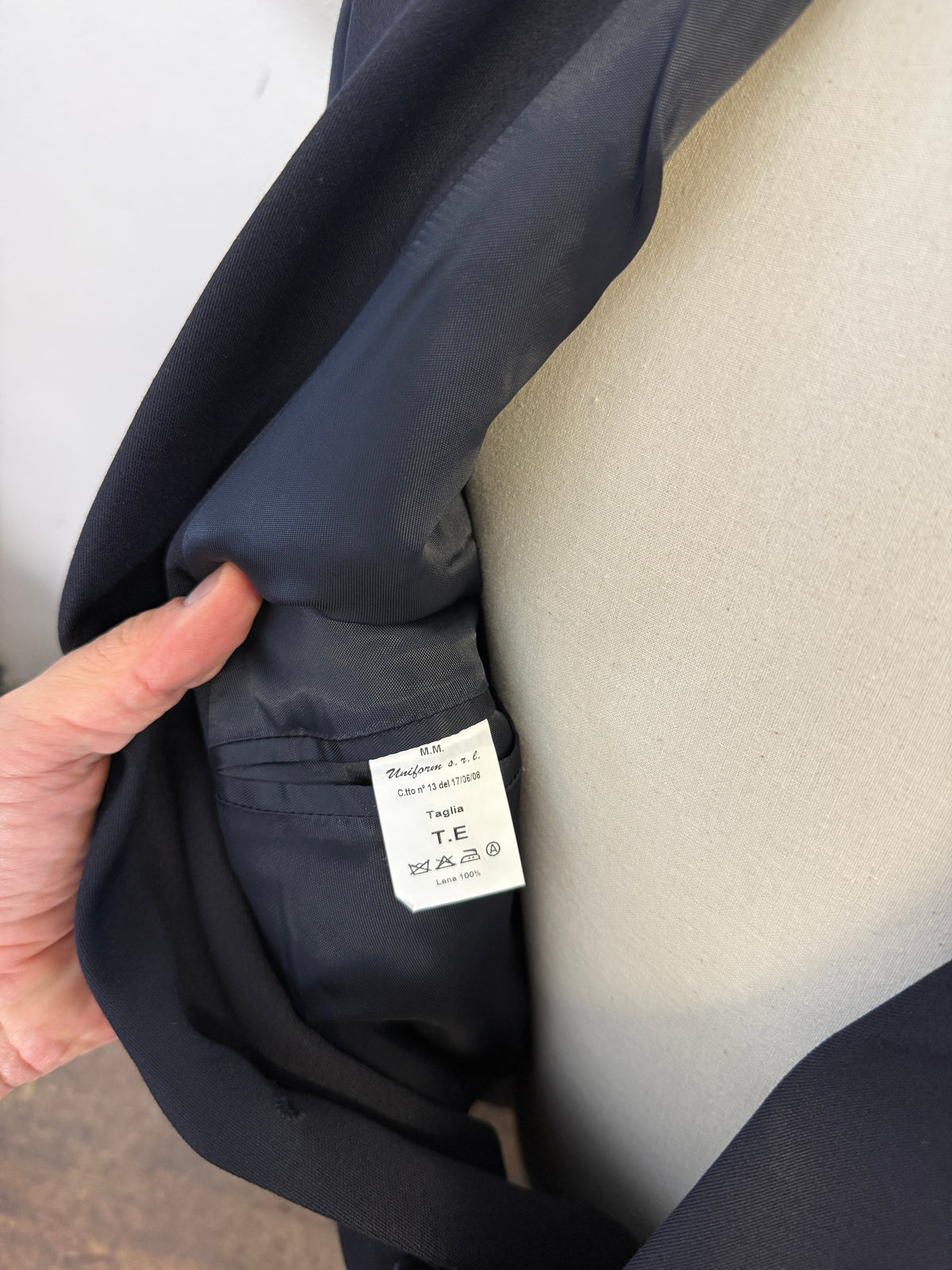 Vintage Italian Navy Double Breasted Jacket “L”