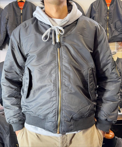 Grey Bomber Jacket MA1