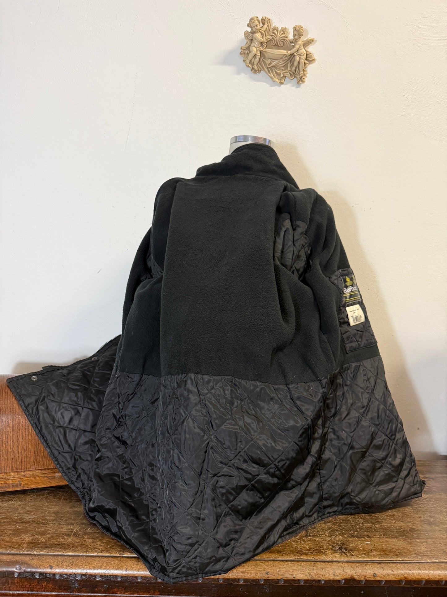 Vintage Black Wax Jacket Barbour Made in England “XL”