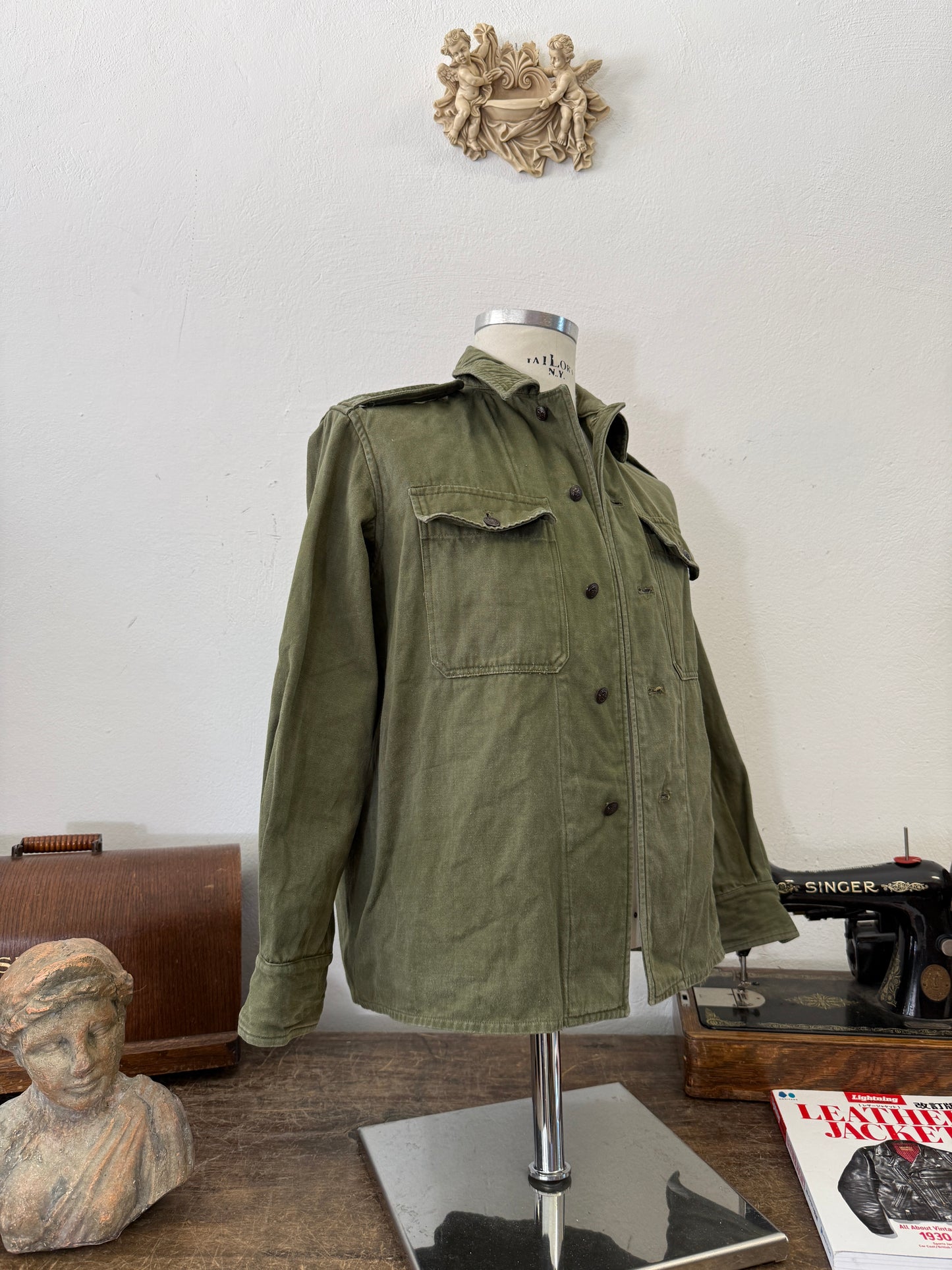 Vintage 80’s Faded Hungarian Army Shirt “XS”