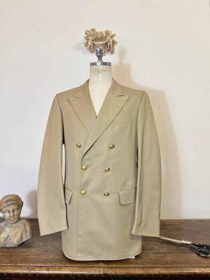 Vintage German Navy Double Breasted Jacket “XL”