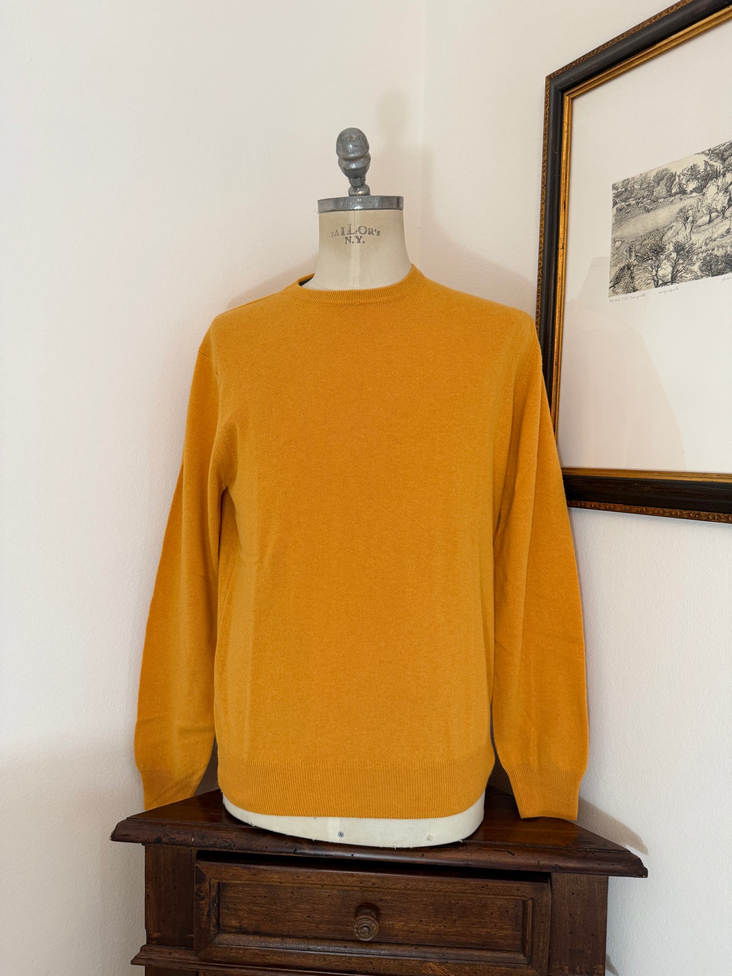 Essential Mustard Yellow Sweater - Made in Italy