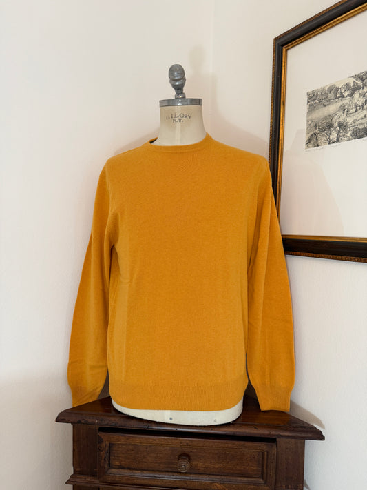 Essential Mustard Yellow Sweater - Made in Italy