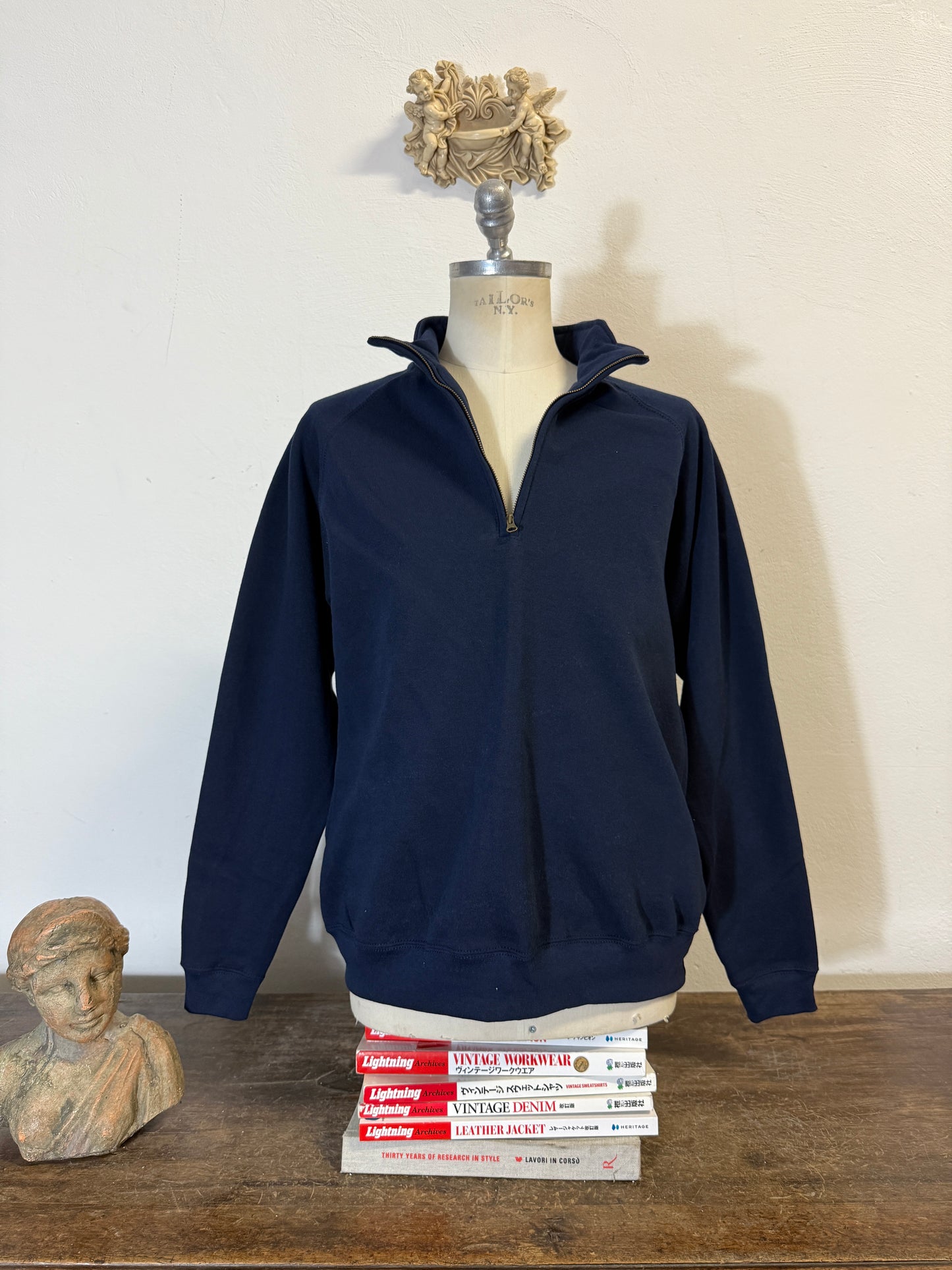Blue Half Zip Sweatshirt